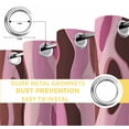 thumbnail image 6 of Pink Brown Ombre Blackout Curtains for Bedroom/Living Room, Thermal Insulated Kitchen Curtains, Geometric Modern Abstract Art Grommet Darkening Window Treatment Drapes 52"x72"x2, 6 of 8