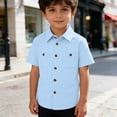 thumbnail image 2 of Fgnfyis Boys T Shirts Casual Short Sleeve Shirts for Kids Comfortable Daily Wear Top with Classic Design Tshirts for Kids Boys Light Blue 11-12 Years, 2 of 4