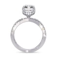 thumbnail image 4 of IGI Certified Lab Grown Diamond Engagement Ring | Center 9x7mm Emerald Cut Criss Cross Solitaire Halo Promise Rings For Women In 18k Solid White Gold | F-G, VS-SI Quality (2.95 Ctw) Ring Size10, 4 of 7