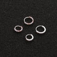 thumbnail image 4 of Ayyufe Pack Of 1 Women Cubic Zirconia Inlaid Hoop Nose Ring Huggie Earring Piercing, 4 of 7