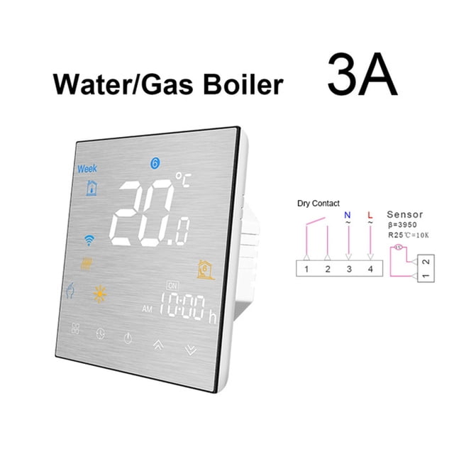 WiFi Smart Thermostat Temperature Controller For Water/Electric Floor Heating/Gas Boiler APP Remote Wireless ,Easy to Install