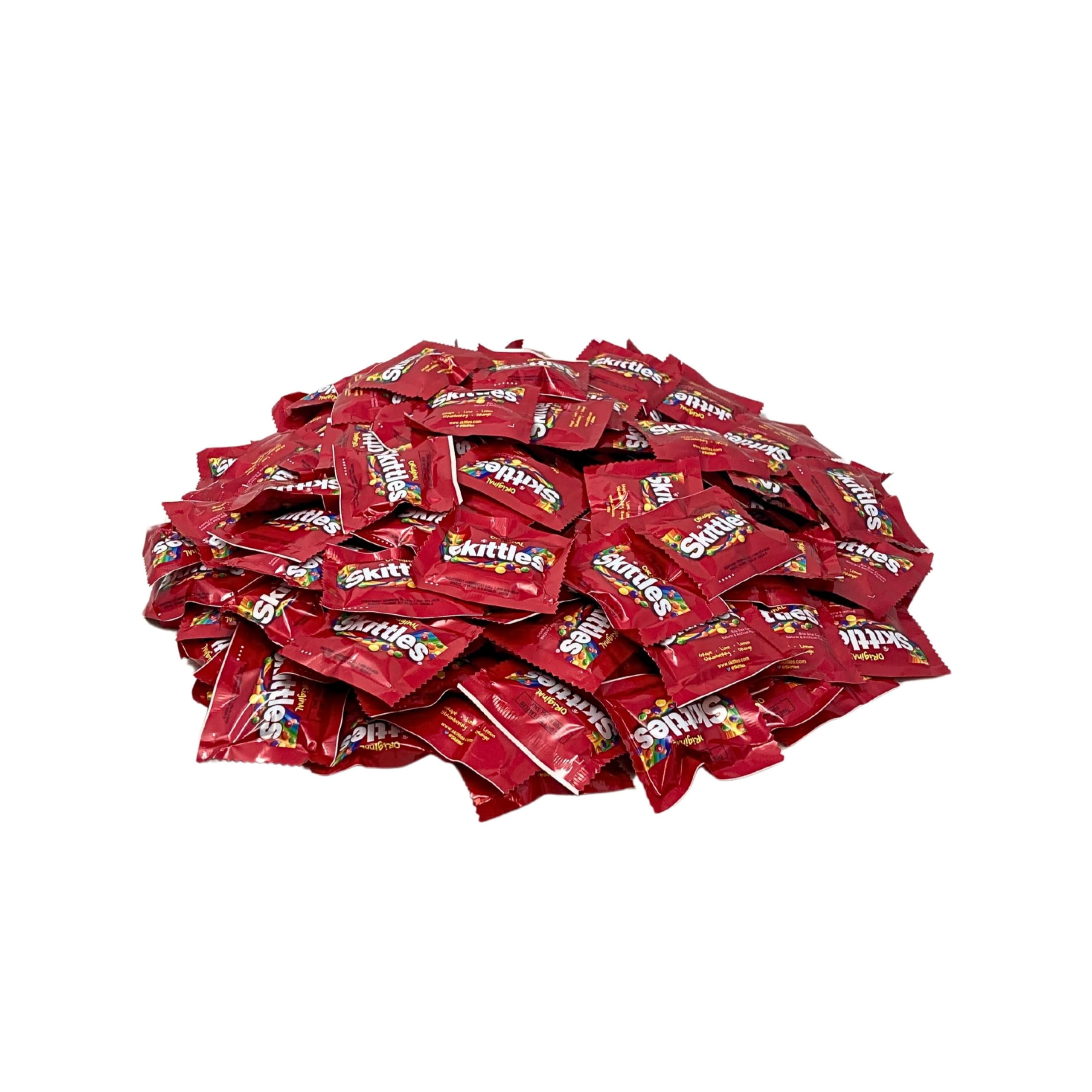 Skittles Original Flavor Fun Size Bulk 7 Lbs Candy Coated Fruit Chews Individually Wrapped Party Share Size Mini Packs In Resealable Bag (112-Oz)