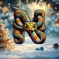 thumbnail image 1 of Adornos navideños, adornos navideños, regalos navideños, árbol de Navidad acrílico 2D, colgante de 26 letras, regalo decorativo, colgantes para fiestas navideñas familiares., 1 of 5