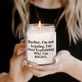 thumbnail image 2 of Barber Gift Ideas 9oz Vanilla Soy Candle Birthday Funny Quote, 2 of 3