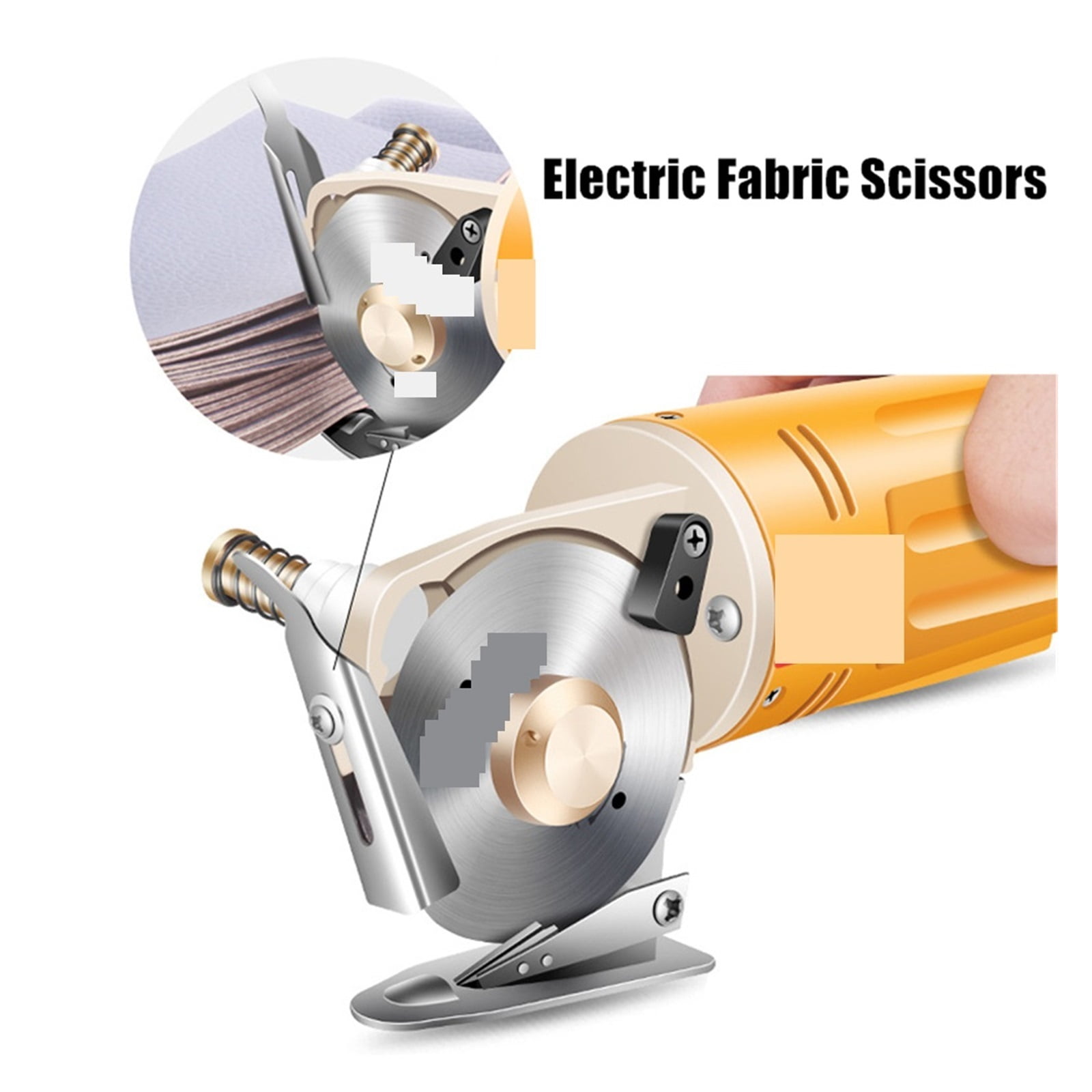 Electric Fabric Scissors Rotary Blade Fabric Tool Leather Fabric Electric Cutter Kit Cutting Saw Tool ,Sharp & Durable