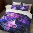 thumbnail image 1 of Sunnycitron Butterfly Comforter Set for Girls 3D Purple Butterfly Bedding with, 1 of 6