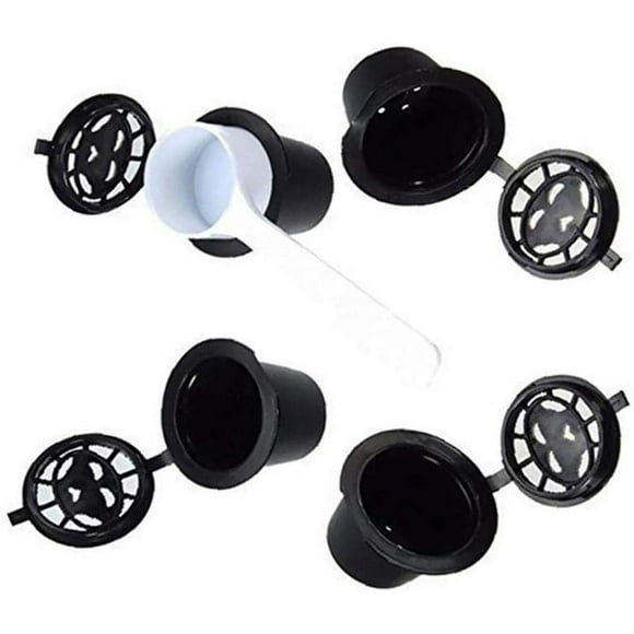 Reusable Coffee Capsule Pod, 4pcs Reusable Coffee Filter Coffee Capsule for Nespresso Capsule Pod Refillable Coffee Machines