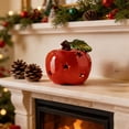Ceramic Red Apples Ornaments Night Lights With Button Battery For Home ...