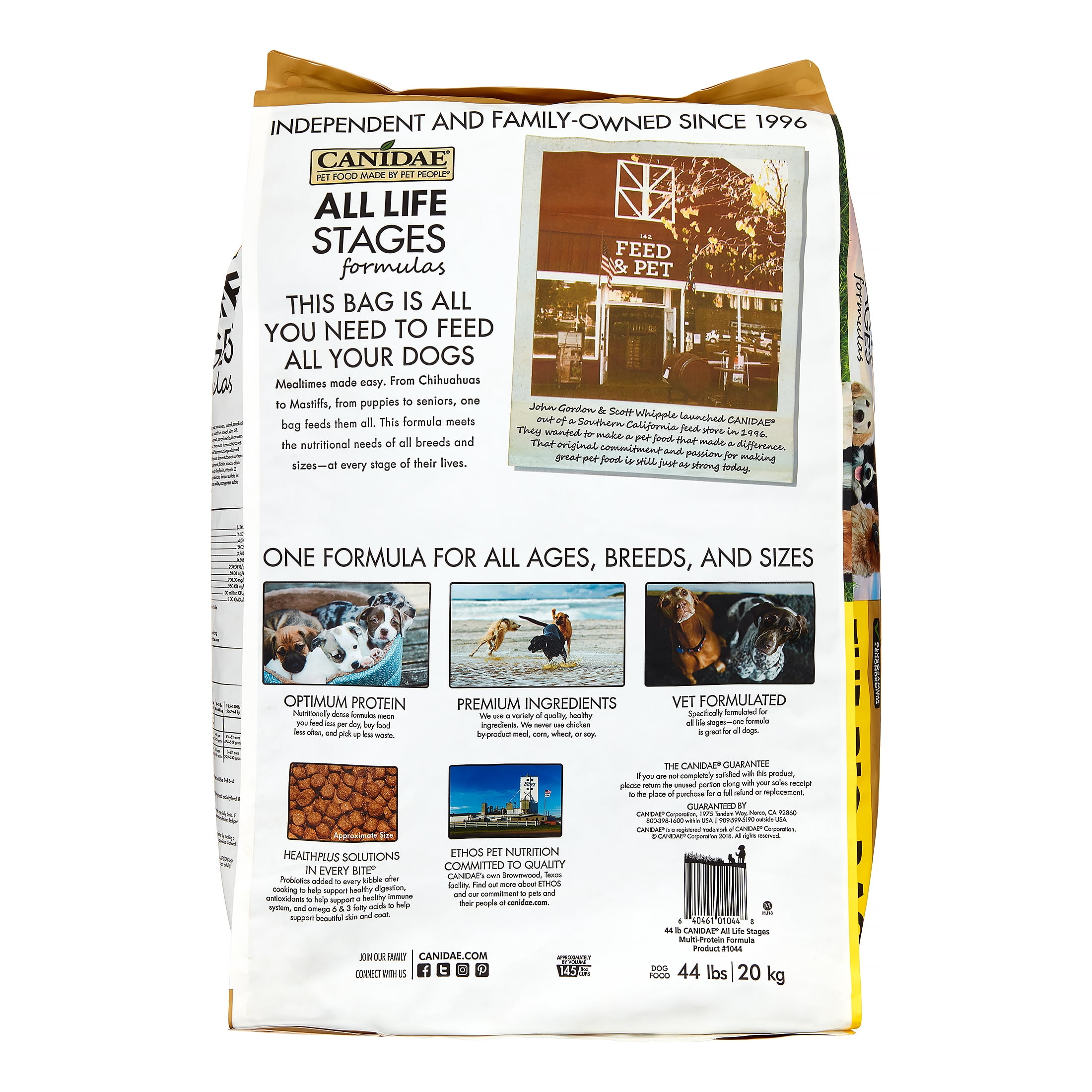 Canidae 44 lb bag top