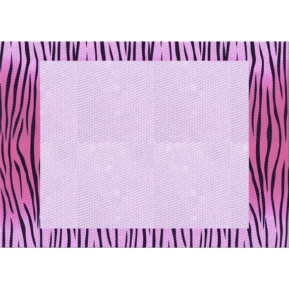 Ahgly Company Machine Washable Indoor Rectangle Transitional Orchid Purple Area Rugs, 7' x 9'