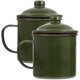 thumbnail image 4 of 2 piezas Cuerpo de agua de esmalte Tazas de café Copa de jugo para la tapa al aire libre de campamento, 4 of 5