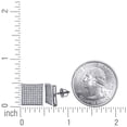 thumbnail image 2 of 925 Sterling Silver Mens Cubic Zirconia Square Stud Earrings Earring for Men - 3.6 Grams, 2 of 2