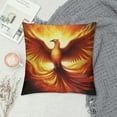 thumbnail image 2 of JEUXUS  Flame Phoenix Printed Throw Pillow Cover,  Luxurious Cushion Covers with Decorative Features, Perfect for Sofas and Beds, 2 of 5
