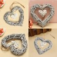 thumbnail image 2 of Yesbay Double Heart Wedding Resin Wicker Wall Hanging Decoration Ornament Party Gift,Wicker Heart Decor, 2 of 6