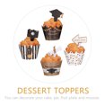 thumbnail image 2 of 48PCS Graduación Celebración Decoraciones Pasteles Papel Pastel Toppers Cake Rims, 2 of 6