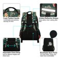 thumbnail image 4 of FORMRS Unisex Backpack Elementary School Travel Bookbag with Reflective Stripes, Yellow Christmas Gingerbread, 4 of 7
