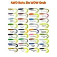thumbnail image 2 of AWD Baits 2in WOW Grub - WG63 Chartreuse Shad 20pk, 2 of 3