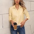thumbnail image 2 of Abomasnow Women's Dressy Shirts Striped Button Down Long Sleeve Collared Shirts Work Office Business Casual Lightweight Blouse, 2 of 8