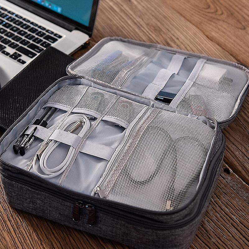 Cable Organiser Bag Travel Electronics Accessories Bag Organiser black Walmart