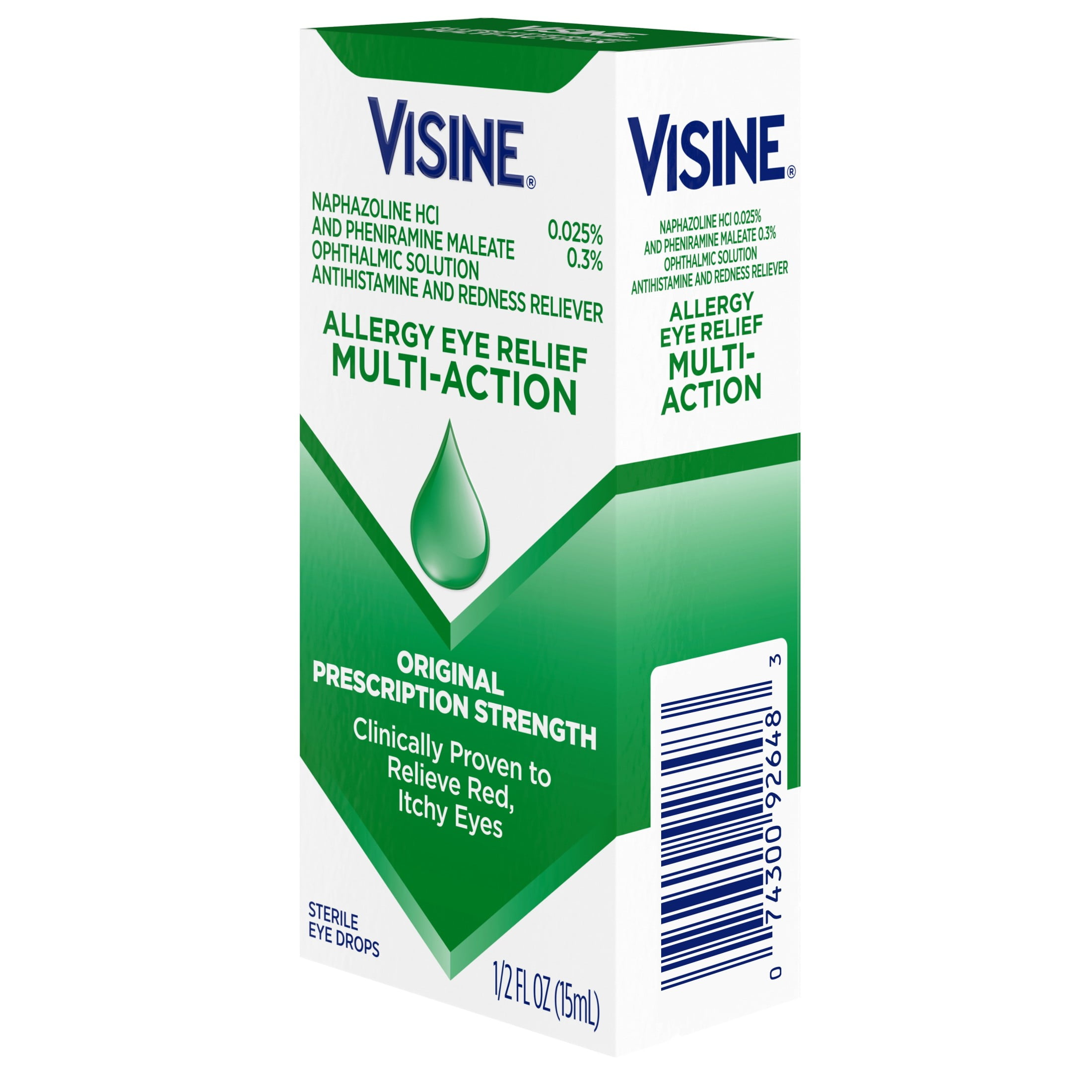 Visine Allergy Relief Multi-Action Antihistamine Eye Drops, 0.5 fl. oz