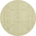 thumbnail image 1 of Ahgly Company Tapis d'Intérieur Rond Abstrait Brun Or Abstrait, 6 Pieds Rond, 1 of 6