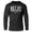 Silver on Black, variant on GYMISH Get Up Lightweight Long Sleeve Hooded T-Shirt for Men – Motivational Workout Hoodie, Athletic Gym Shirt for Men