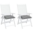 thumbnail image 4 of vidaXL Chair Cushions 2 pcs Gray 15.7"x15.7"x2.8" Fabric, 314863, 4 of 7
