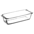 thumbnail image 1 of Shisuyan 1Pc Household Baking Pan Tempered Glass Plate Rectangular Salad Bowl (White), 1 of 9