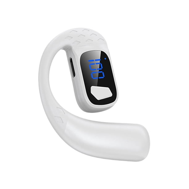 Auriculares de una sola oreja para trabajar en portátiles, cómodos para usar en cumpleaños y conducir. Digital blanco