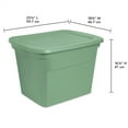 thumbnail image 2 of Sterilite 18 Gal Stackable Storage Tote with Handles, Crisp Green (24 Pack), 2 of 6