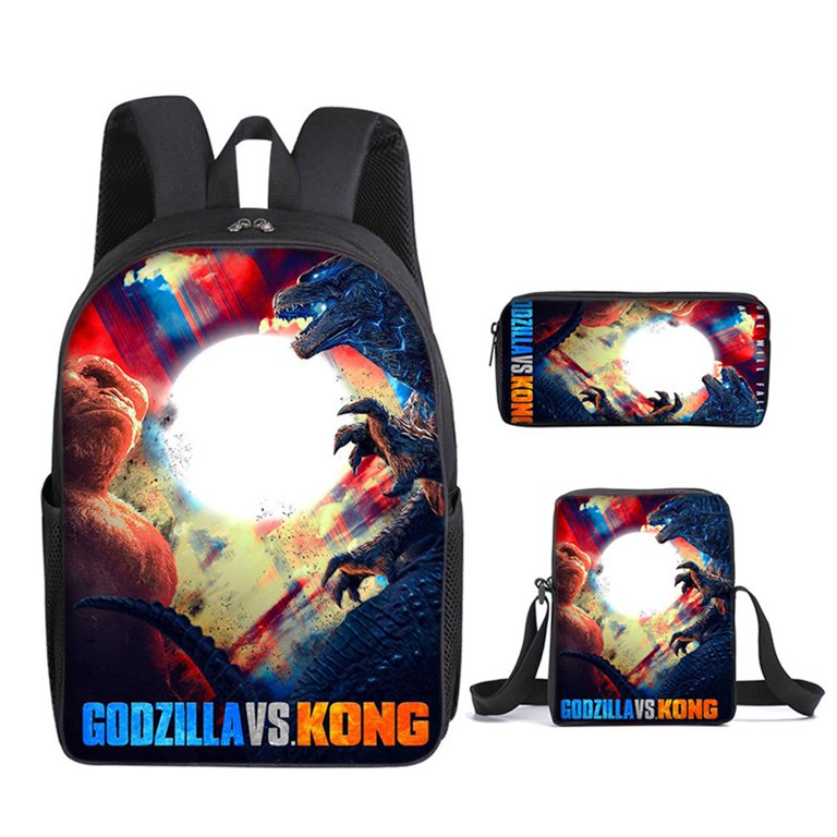 Godzilla vs King Kong schoolbag three-piece combination set