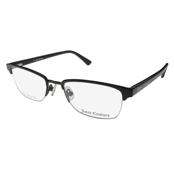 New Juicy Couture 113 Womens/Ladies Designer HalfRim Black Stainless