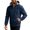 Dark Blue, variant on Mens Jackets Zip-up Long Sleeve Casual Hoodie Fashion Colorblock Drawstring Jacket with 2 Zip Pockets