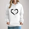 thumbnail image 2 of Kaemgyyd Sweatshirt for Women Cute Heart Drawstring Fall Fashion Pullover Lightweight Fleece Casual Hoodies Winter Clothes, 2 of 4
