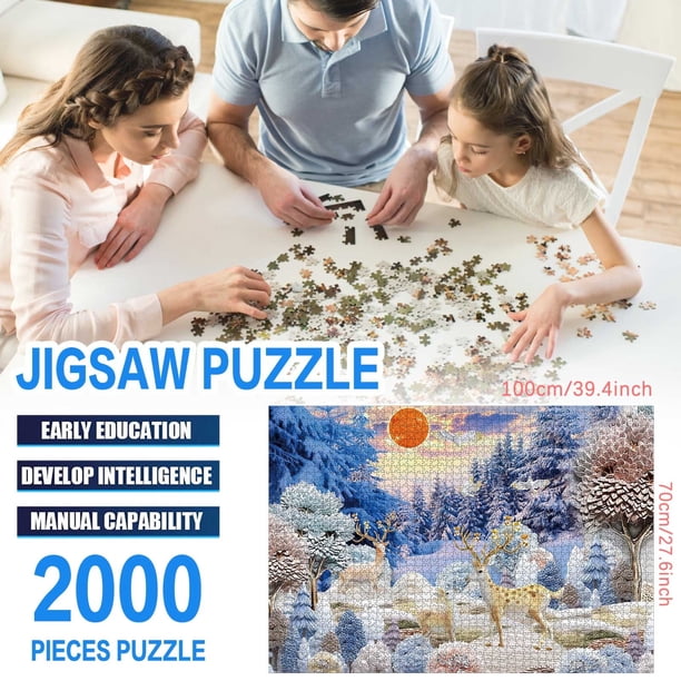 2000 piezas de liquidación navideña para adultos y regalos para niños, regalos de Navidad para el desarrollo intelectual de los niños, rompecabezas de liquidación navideña, regalos de invierno,