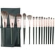 thumbnail image 1 of 14 brochas de MAQUILLAJE Unique Bargains con bolsa de almacenamiento verde, 1 of 7