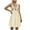 Beige-02, variant on Boho Dresses For Women Beach Fashion Casual Loose A-Line V-Neck Sleeveless Spaghetti Straps Solid Color Mini Flowy Sundress Purple