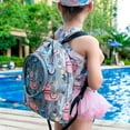 thumbnail image 4 of Drawstring Oxford Swim Backpack Water-Resistant Wet Separation Colorful Cute Animal Print Pvc Storage Bag Gifts For Boy Girl Children, 4 of 12