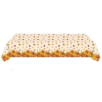 Konghyp Thanksgiving Tablecloth Maple Leaf Accessories, Disposable Tablecloth, Holiday Party Decorations, Picnic Table Cover, Easy Clean PEVA Table Protector