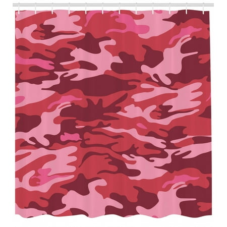 Camo Shower Curtain Camouflage Texture Design In Shades Of Pink