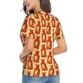 thumbnail image 3 of Vsdgher Hot Chili Women Shirts V Neck Short Sleeve Tops T-Shirt Basic Tees, S to 3XLMedium, 3 of 5