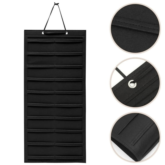 KONTONTY  Wall Bow Display Rack Holder for Girls Hair Clip Stand Organizer Bows Child Black