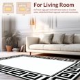 thumbnail image 2 of Flatwoven High Traffic Area Rug, Distinctive Modern Geometric Contrast, Non Slip, Stain Resistant, Washable Area Rugs for Living Room, Bedroom(Black, 6X9), 2 of 8
