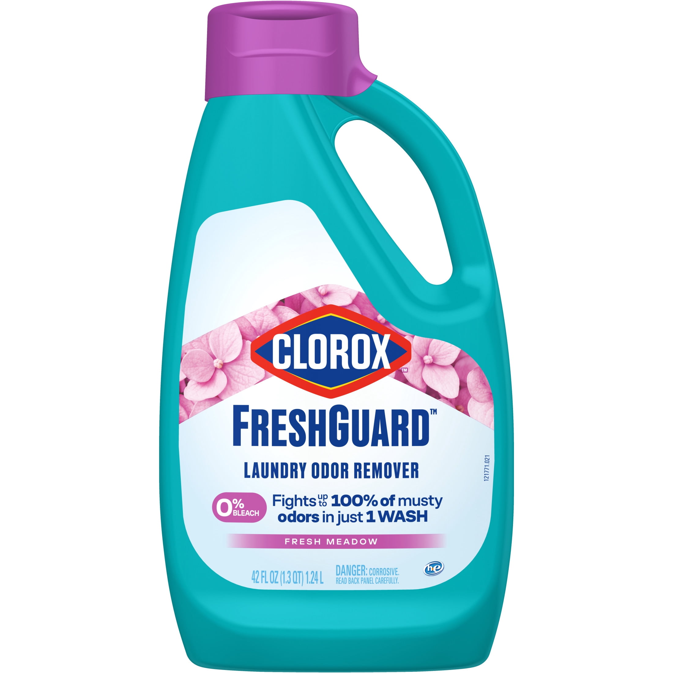 Clorox FreshGuard Laundry Odor Remover, 0% Bleach, Color Safe, Fresh Meadow, 42 fl oz