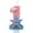A001- Color A (Number 0 Candle), variant on Birthday Candle, Number 2 Candle, Glitter Wax, 3 in Height, Starfish Seashell Detail, Beach Birthday Party Decorations, Pink Blue Accents, 1 Pc