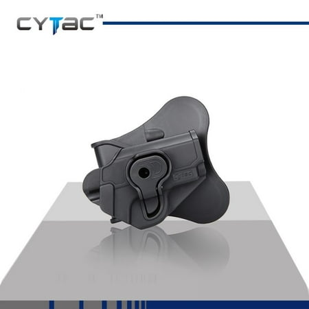 CYTAC SIG Sauer Paddle Holster with Trigger Release 360 degree Adjustable Cant, Polymer Holster Injection Molded for SIG Sauer P238 | OWB Carry, RH | 7 attachment