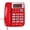 Red, variant on YIGSECU C168 Telephone Hotel Fixed Line Phone Need Battery Double Interfaces Corded Telephone 24 Selectable Ringtones