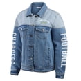 thumbnail image 2 of Women's WEAR by Erin Andrews  Los Angeles Chargers Full-Button Denim Jacket, 2 of 5