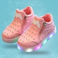 thumbnail image 2 of NOKIO Spring And Autumn Korean Version Of Big Children'S Sports Lighting Children'S Shoes Children'S Rhineston𝖾 Cartoon Led Luminous Soft Bottom Girls' Shoes, 2 of 9