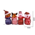 thumbnail image 2 of Bolsas De Dulces De Navidad Bolsa De Manzana Con Cordón Diseño 3D Muñeco De Nieve Santa Reno Oso Bolsas De Navidad De Tela Para Fiesta De Navidad 4 Uds seitruly HA044217-02, 2 of 6